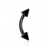 Piercing arcade acrylique 05 - Noir flexible pointes