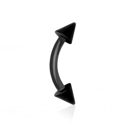 Piercing arcade acrylique 05 - Noir flexible pointes