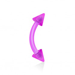 Piercing arcade acrylique 05 - Lilas flexible pointes