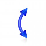 Piercing arcade acrylique 05 - Bleu flexible pointes