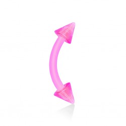 Piercing arcade acrylique 05 - Rose flexible pointes
