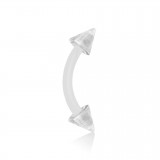 Piercing arcade acrylique 05 - Transparent flexible pointes