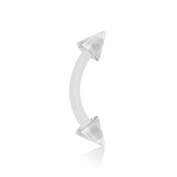 Piercing arcade acrylique 05 - Transparent flexible pointes