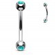 Piercing arcade 75 - Strass vert opale