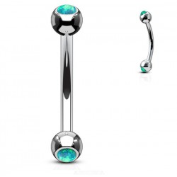 Piercing arcade 75 - Strass vert opale