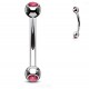 Piercing arcade 75 - Strass rouge opale