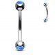 Piercing arcade 75 - Strass bleu opale