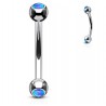 Piercing arcade 75 - Strass bleu opale