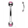 Piercing arcade 75 - Strass rose opale