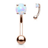 Piercing arcade plaqué-or 19 - Rose opale