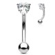 Piercing arcade 69 - Cristal coeur transparent