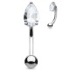 Piercing arcade 70 - Goutte cristal transparent