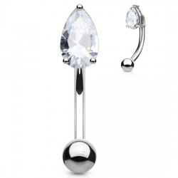 Piercing arcade 70 - Goutte cristal transparent