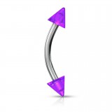 Piercing arcade acrylique 06 - Unicolore lilas pointes