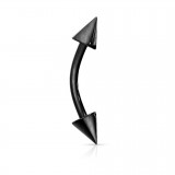 Piercing arcade 06 - Anodisé titane noir pointes