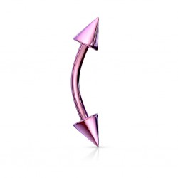 Piercing arcade 06 - Anodisé titane lilas pointes
