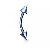 Piercing arcade 06 - Anodisé titane bleu pointes