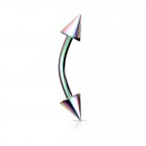 Piercing arcade 06 - Anodisé titane rainbow pointes