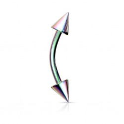 Piercing arcade 06 - Anodisé titane rainbow pointes