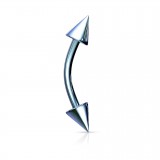 Piercing arcade 06 - Anodisé titane bleu-clair pointes