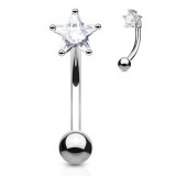 Piercing arcade 89 - Cristal transparent étoile