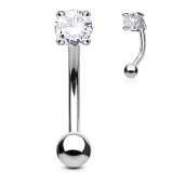 Piercing arcade 21 - Cristal rond transparent