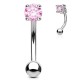 Piercing arcade 21 - Cristal rond rose