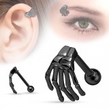 Piercing micro-barbell 15 - Main squelette noire