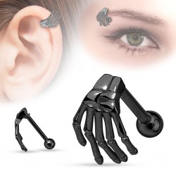 Piercing micro-barbell 15 - Main squelette noire