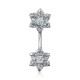 Piercing nombril fleur 69 - Haut et bas transparent