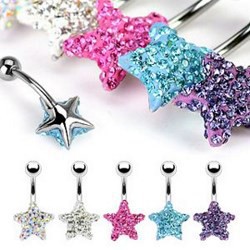 Piercing nombril cristal 28 - Férido étoile