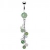Piercing nombril pierre 05 - Cascade en aventurine jade