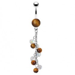 Piercing nombril pierre 05 - Cascade en oeil de tigre