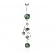 Piercing nombril pierre 04 - Chandelier en aventurine jade