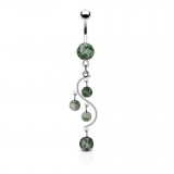 Piercing nombril pierre 04 - Chandelier en aventurine jade