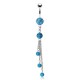 Piercing nombril 03 - Cascade en turquoise
