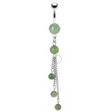 Piercing nombril 03 - Cascade en aventurine jade