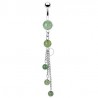 Piercing nombril 03 - Cascade en aventurine jade