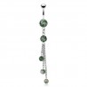 Piercing nombril 03 - Cascade en jade africaine