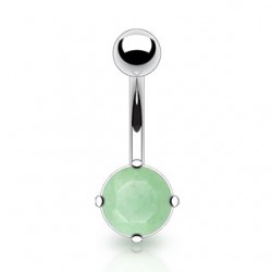 Piercing nombril pierre semi-précieuse 02 - Aventurine jade