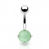 Piercing nombril pierre semi-précieuse 02 - Aventurine jade