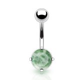 Piercing nombril pierre semi-précieuse 02 - Amazonite