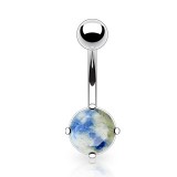 Piercing nombril pierre semi-précieuse 02 - Lapis lazuli