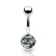 Piercing nombril pierre semi-précieuse 02 - Obsidienne