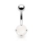 Piercing nombril pierre semi-précieuse 02 - Quartz