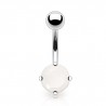 Piercing nombril pierre semi-précieuse 02 - Quartz