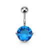 Piercing nombril cristal 04 - Rond bleu-clair