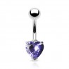 Piercing nombril cristal coeur lilas (24)