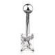 Piercing nombril cristal 07 - Rectangle transparent