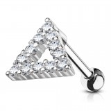 Cartilage hélix, tragus 383 - Triangle gris multistrass